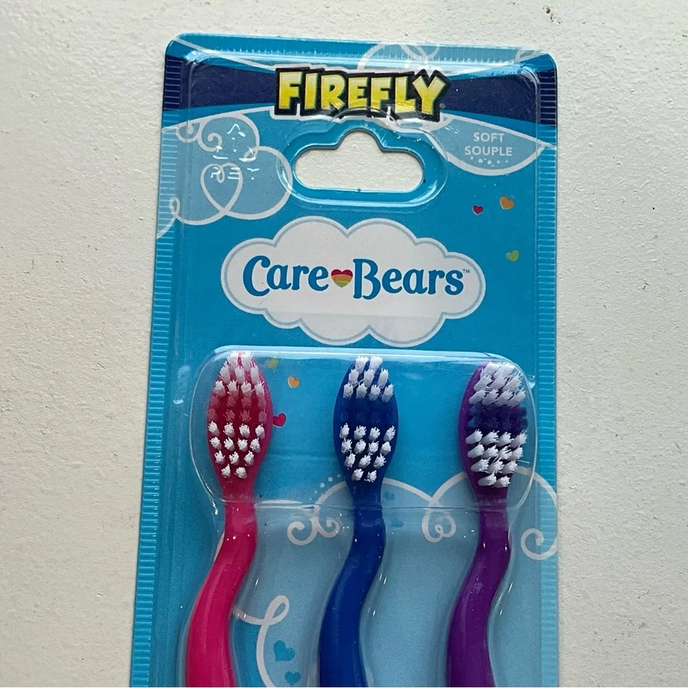 2014 Firefly NOS Care Bear Pack of 3 Toothbrushes Soft Bristles